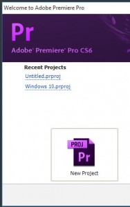 1-abra o premiere e clique em new project