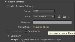 8 - clique em sequence 1 para escolher o nome do arquivo